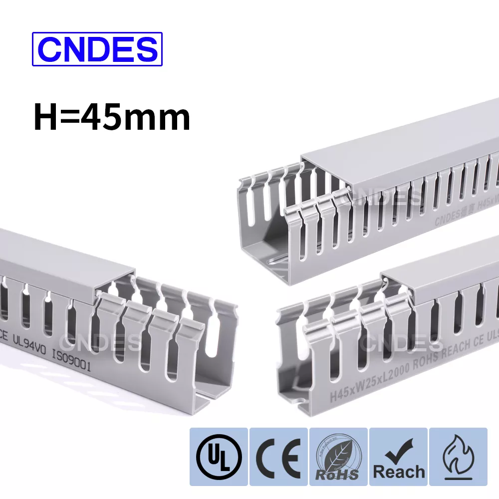 45mm ఎత్తు స్లాట్డ్ PVC వైర్ కవర్ డక్ట్