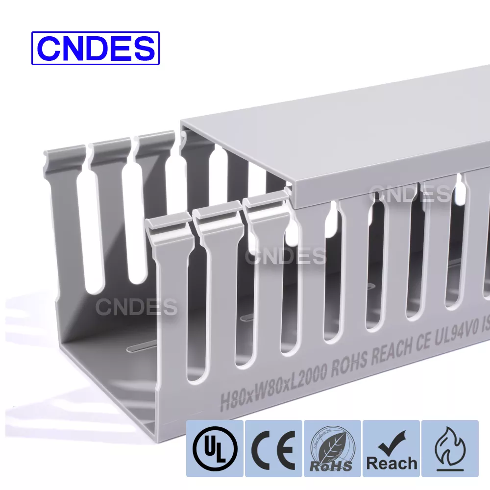 80×80 స్లాట్డ్ PVC స్విచ్‌బోర్డ్ వైరింగ్ డక్ట్