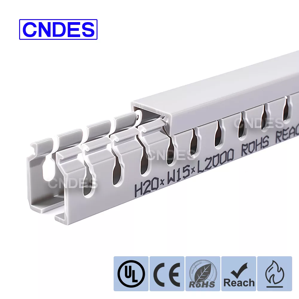 20mm ఎత్తు స్లాట్డ్ PVC ఎలక్ట్రికల్ వైర్ డక్ట్