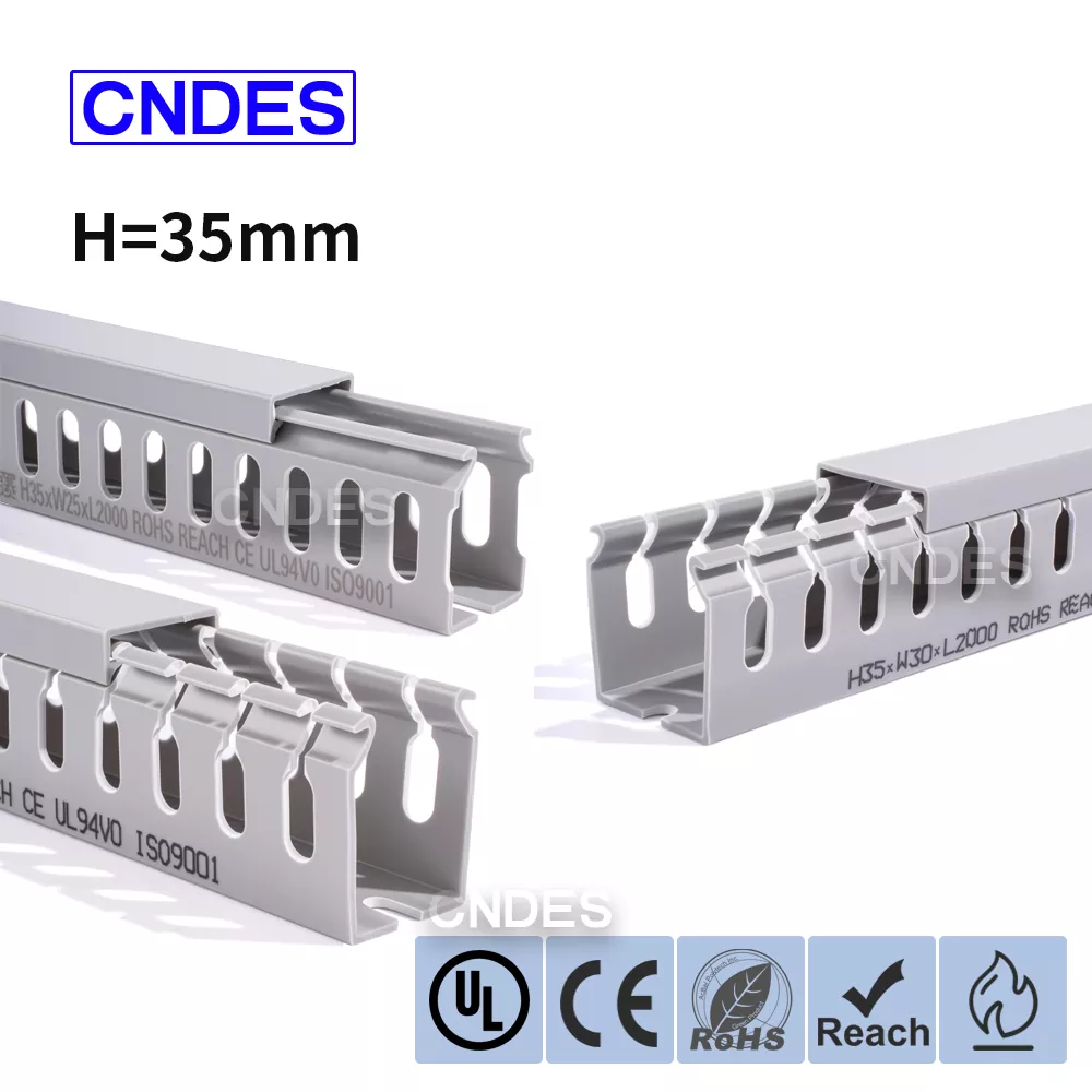 35mm ఎత్తు స్లాట్డ్ PVC వైర్ రూటింగ్ డక్ట్